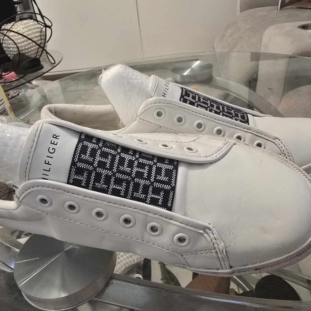 Tommy Hilfiger White Slip-On Sneakers